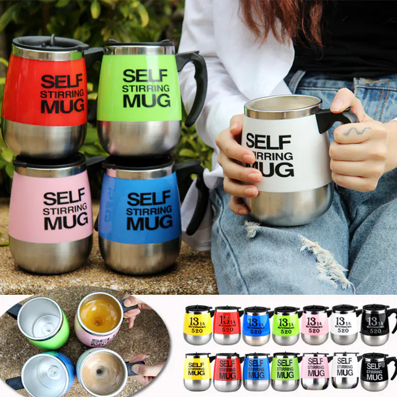 304 Stainless Steel Automatic Stirring Coffee Mug