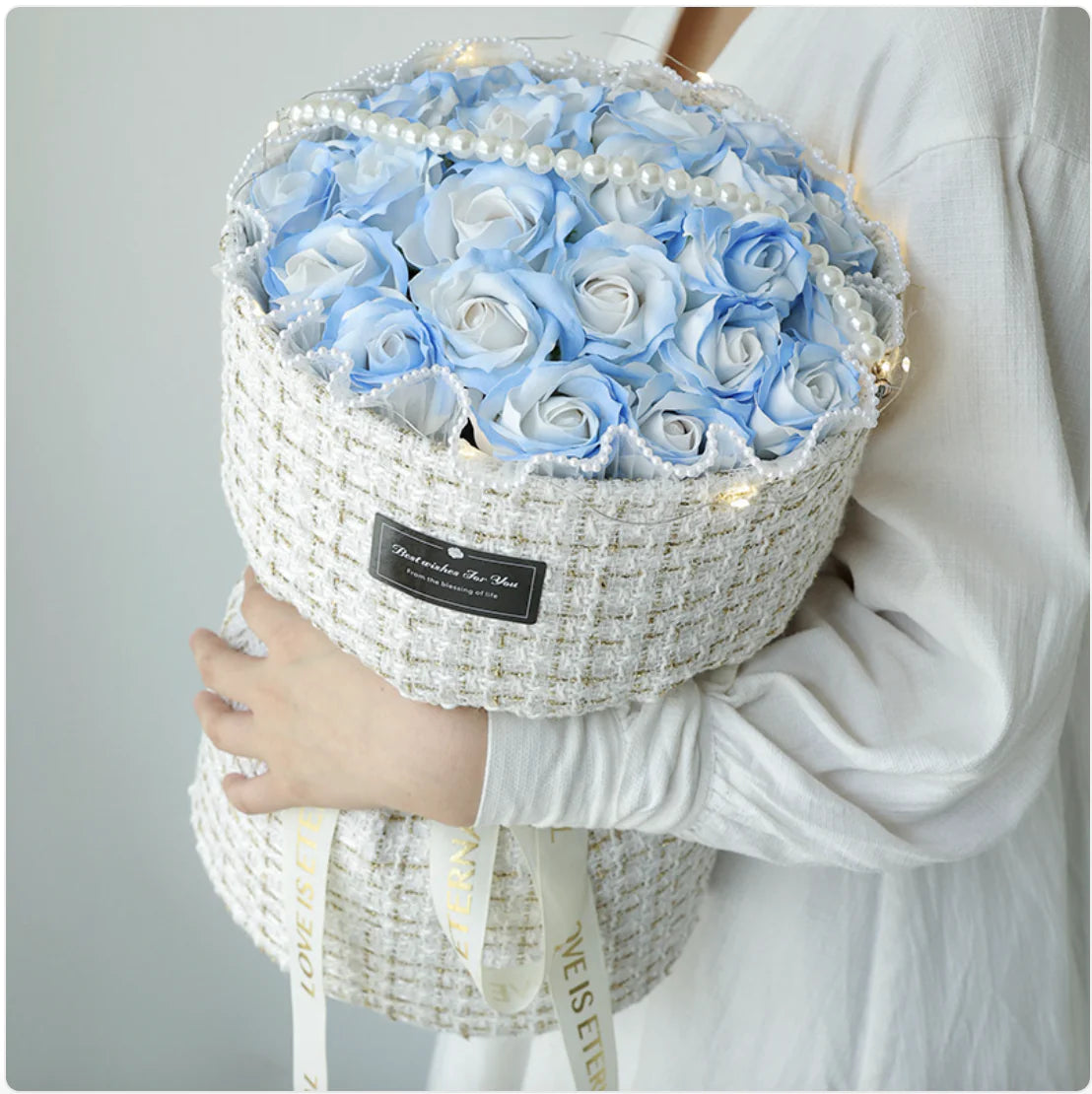 Classic Blue Rose Soap Bridal Bouquet